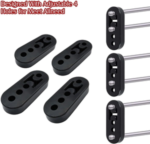 Support d'isolant en caoutchouc pour tuyau d'échappement, 4 trous, silencieux réglable, amortisseur de chocs - Product Image 4