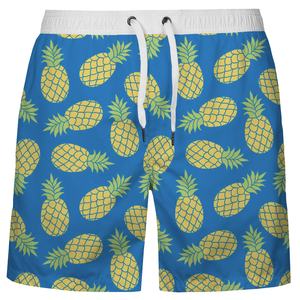 Shorts de Baño Personalizados de Algodón para Hombre, de Cintura Alta, Antiarrugas, para Surf y Playa, con Dos Ojales y Bolsillo Trasero - Product Image 3