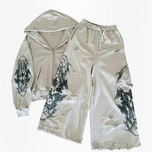 Chándal con Serigrafía Personalizada, Diseño Holgado de Moda, 100% Felpa de Algodón, Perfecto para Uso Diario, Unisex - Product Image 1