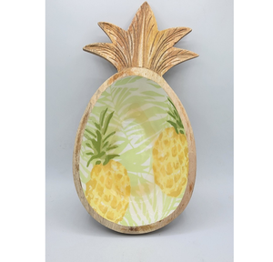 ชามใส่ผลไม้ทำจากไม้อะคาเซียสำหรับตกแต่งรูปสับปะรด - Product Image 4