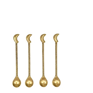 Cuillères à thé et à dessert en laiton poli, très vendues, fabriquées en Inde, vente en gros pour la décoration de table, articles de cuisine, prix bas - Product Image 6