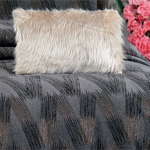 Ensemble de couvre-lit Guzide CAPRICE 4 pièces gris anthracite 100% chenille, taille king, pour usage domestique, fabriqué en Turquie - Product Image 4