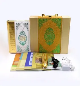 מוסלמי מתנה הנמכר ביותר יוקרה זהב Alquran עט מילה במילה קורא האסלאמי קוראן קדוש קריאה ומדבר עט אריזת מתנה