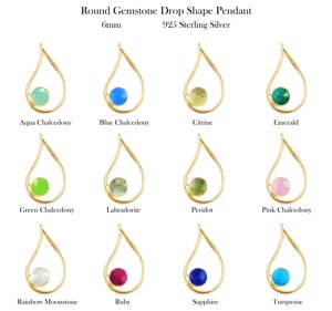 Colgante de collar con abalorio de oro Vermeil de diseñador de Plata de Ley 925 con piedras preciosas de Calcedonia rosa y joyería al por mayor de diamantes - Product Image 6