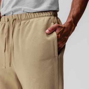 Pantalon de survêtement OEM de luxe en molleton bouclette polyester/coton de haute qualité pour homme, coupe droite, respirant, personnalisable - Product Image 5