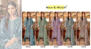 Costume pakistanais Georgette pour femme de créateur élégant avec détails Khatli fabriqués à la main et travail de séquence de broderie pour les fêtes - Product Image 6