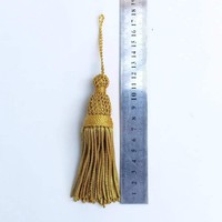 Usine personnalisée argent lingots glands frange décorative pour Robes vêtements sacs chaussures or garniture en gros fait Hamza Badges