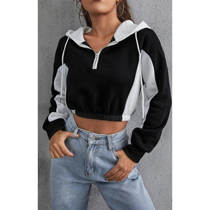 Sudadera Corta con Capucha para Mujer, Diseño Ligero, Personalizable con Logotipo, Ropa Casual, Venta Caliente - Product Image 1