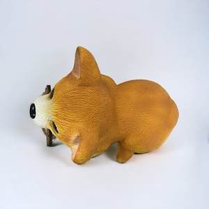 Linda estatua de perro de la Colección temática de arte Material de poliresina hecho en fábrica genuino Artesanía decorativa artificial elegante - Product Image 3