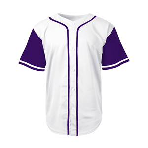 Tissus tricotés à motif uni Maillot de baseball pour hommes Polyester respirant Uniforme Broderie Imprimé Maillot de softball vierge en solde - Product Image 1