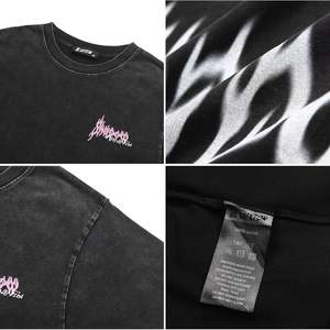 Camiseta con gráfico de tela de alta calidad, camisetas vintage con gráfico desgastado lavado para hombre, camisetas de manga corta con cuello redondo, camisetas de gran tamaño - Product Image 4