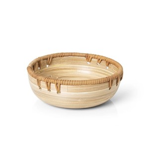 Bol en bambou filé attrayant avec poignée en rotin Panier à légumes en bambou pour ustensiles de cuisine fabriqués au Vietnam - Product Image 5