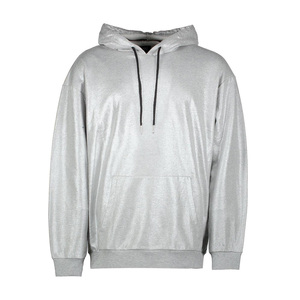 เสื้อฮู้ดดี้โอเวอร์ไซส์ ยูนิเซ็กซ์ ผ้าฝ้ายฟลีซ 100% ป้องกันขนร่วง สไตล์สตรีทแวร์ แขนยาว ทรงพูลโอเวอร์ ล้างสีแบบแอซิดวอช สำหรับผู้ชาย - Product Image 6