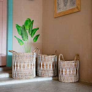 Handmade Set of 4 Seagrass Water Hyacinth Woven Storage Basket - Product Image 3