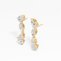 Boucles d'oreilles pour femmes chrétiennes VABS DIAMOND, style classique, en argent sterling 925, plaqué rhodium/or, avec moissanite, fabrication artisanale de luxe