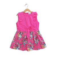 Robe décontractée pour bébé fille, 100% coton, unie, mini-robe en forme de A, avec broderie, finition douce et soyeuse, nouveau design tendance