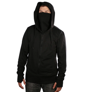 Low Moq Wholesale Drop Shoulder Vintage Ninja Hoodie Transpirable Hombres Full Face Ninja Hoodie Mask Hoodie Hombres - Product Image 4