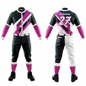 Venta al por mayor logotipo personalizado impreso camisetas de béisbol en blanco ropa deportiva camisetas Impresión digital transpirable secado rápido 100% poliéster equipo - Product Image 1