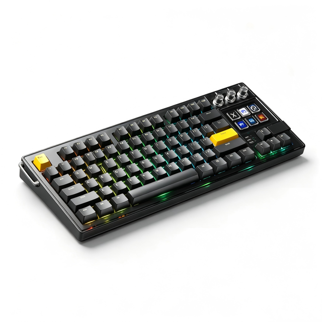 MiraBox K1Pro LCD Key Mechanical Keyboard with Animated Icons Custom Displays and Macro Functions