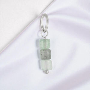925 argent Sterling vert Aventurine pendentif Style religieux Heishi Tube pierre précieuse naturelle charme fabrication de bijoux en gros approvisionnement - Product Image 1