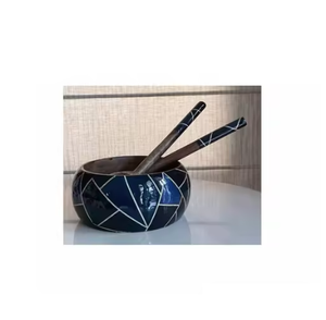 Bols de service à salade en émail faits à la main de haute qualité, cadeaux d'affaires durables pour Thanksgiving Design unique - Product Image 1