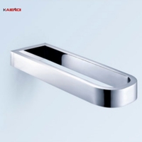 Porte-serviettes fixe en acier inoxydable avec étagère de rangement et 2 barres, design moderne pour appartements, salles de bain, hôtels