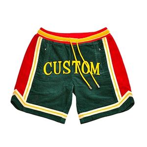 กางเกงขาสั้นผ้าตาข่ายสำหรับผู้ชายกางเกงขาสั้นตาข่ายพิมพ์ลายขนาด5นิ้วไซส์ใหญ่พิเศษโลโก้ออกแบบได้ตามต้องการ - Product Image 1