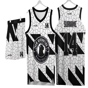 Maillot de basket-ball unisexe de haute qualité OEM Uniformes Set vêtements de sport imprimés numériquement en polyester grande taille vente en gros - Product Image 5