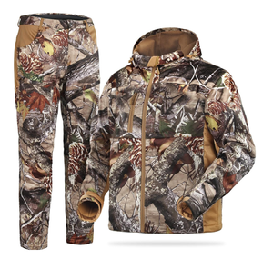 Ropa de Caza para Hombre, Chaqueta de Caza Compatible con Correa de Seguridad, Pantalones con Forro Polar, Silenciosa, Cálida y Resistente al Agua - Product Image 1