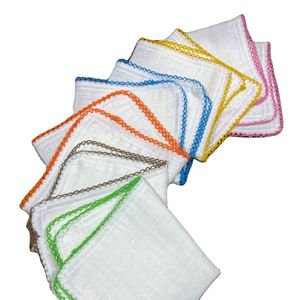25x25cm White <b>Muslin</b> 100% Cotton Handkerchiefs | Reusable Soft Gauze <b>Cloth</b> for Baby, <b>Face</b> & Daily Use - Product Image 1