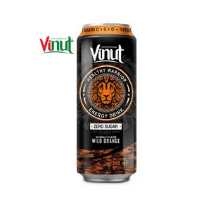500ml VINUT Wild Orange healthy zero sugar personalised energy drink