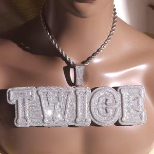 Collar con Colgante de Nombre Personalizado de Moda, Chapado en Oro con Diamantes de Imitación VVS Moissanite, Estilo Hip Hop, para Hombre, a Bajo Precio - Product Image 6