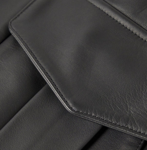 New Style Leather Men's Motorcycle Jacket Spring and Autumn Leather Jacket Embroidery Loose Baseball Leisure Leather Jacket - Product Image 4