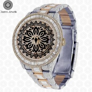 Montre de luxe Charm_Jewells en acier inoxydable 40 mm, cadran analogique, verre saphir, mouvement mécanique, étanche 10 bars, pour homme - Product Image 2