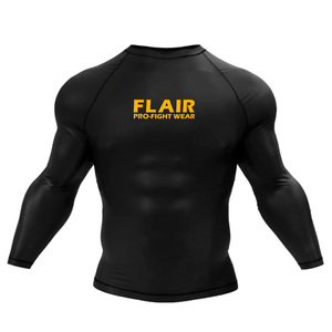 High Quality Custom Made BJJ MMA Men's Rashguard <b>Compression</b> <b>Shirt</b> for <b>Gym</b> Use Breathable Anti-UV UPF 50 Material for Swimming - Product Image 5