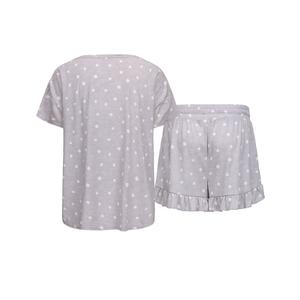 Pijama suave personalizado de alta calidad para mujer, ropa de descanso de 2 piezas de verano para mujer, pijama de manga corta para novia, cordón de talla grande - Product Image 6