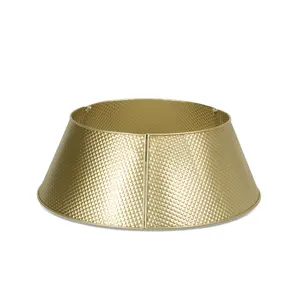 Gold Coated New Metal <b>Christmas</b> <b>Tree</b> Collar in Hammered Design Customized Metal <b>Christmas</b> <b>Tree</b> <b>Stand</b> for <b>Christmas</b> Decoration - Product Image 1