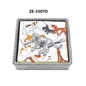 Porte-serviettes en métal noir de style moderne, fait main et brodé, accessoire de table à manger de cuisine, fabriqué par ZAHID EXPORTS - Product Image 1