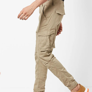 Pantalones cargo de cintura media con estilo para hombre Servicio OEM de estilo casual de moda de calidad premium disponible en color liso - Product Image 2