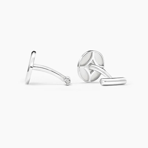 กระดุมข้อมือผู้ชายทรงกลมหรูหราไร้กาลเวลาเคลือบเงาด้วยการแกะสลักและให้เป็นของขวัญจี้เพชรและเครื่องราง - Product Image 4