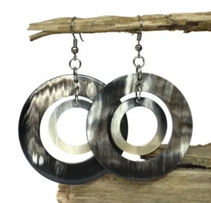 Pendientes de Cuerno Natural Premium para Mujer, Joyería de Cuerno, Uso Diario, Pendientes de Cuerno de Búfalo - Product Image 2