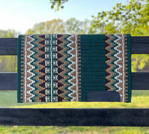 Western Show Horse Saddle Blanket Diseño de Nueva Zelanda Manta de sillín de lana hecha a mano Top Wool Saddle Pad Size - Product Image 1