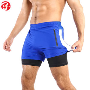Short d'entraînement de gymnastique léger et à séchage rapide de style High Street pour hommes Short de course écologique avec poches zippées - Product Image 3