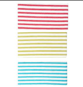 Toallas de cocina de algodón orgánico súper absorbentes, nuevo diseño reciclado de grado superior, colores surtidos, rayas grandes, GOTS de secado rápido - Product Image 3