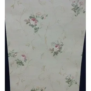 พื้นผิวผ้าไหมสีเบจแบบหมุนวนที่ทันสมัยวอลล์เปเปอร์ลายดอกพีชกันไฟสำหรับห้องนั่งเล่นห้องนอนห้องครัว-ออกแบบสไตล์ #61832 - Product Image 1