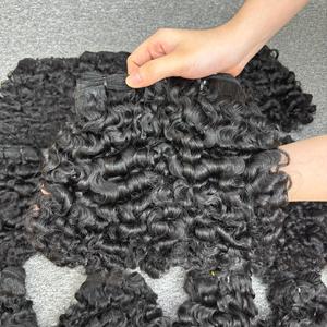 Extensiones de cabello humano natural rizado birmano al por mayor en trama de la fuente de más alta calidad - Product Image 1