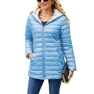 Veste longue bouffante à la mode pour femmes élégantes et ultra-chaudes avec capuche et remplissage en duvet pour la saison froide de l'hiver - Product Image 3