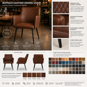 European Style Modern Metal <b>Dining</b> <b>Chair</b> <b>Folded</b> Design Iron Legs Leather Upholstery | Home/Restaurant/Apartment/Home Office Use - Product Image 6