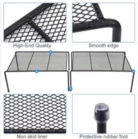 Étagère de rangement en métal noir à un seul niveau, organisateur sur pied pour articles de cuisine 13,1x10,2x5,6 pouces