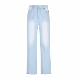 Nouvelle mode OEM pour femmes, taille haute avec détails découpés, pantalon en denim droit, jean de qualité supérieure - Product Image 6